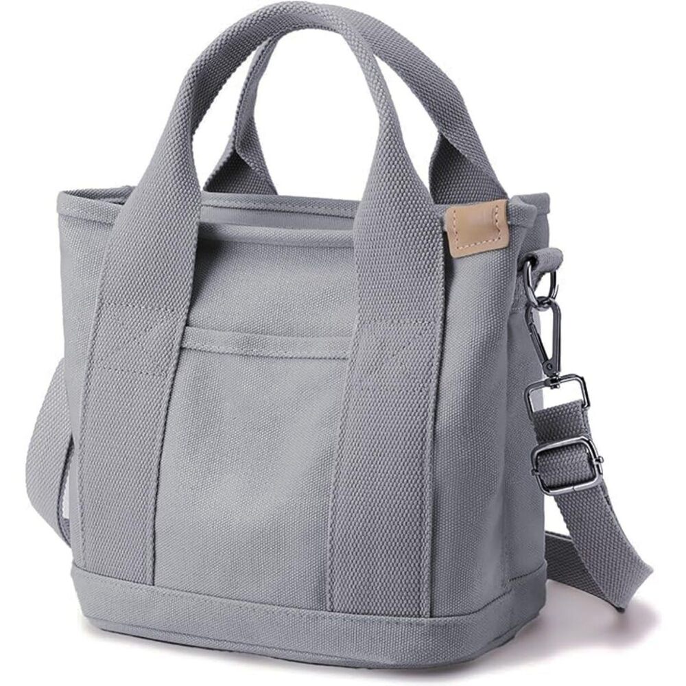 8894 Small Tote Bag with Zipper, 2024 Canvas Multi-Pocket Crossbody Bag